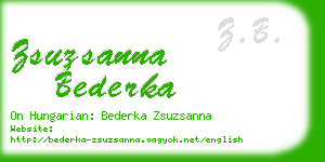 zsuzsanna bederka business card